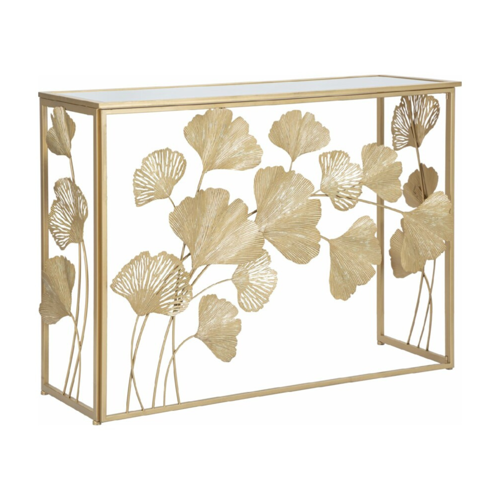 1-1424390000 Mauro Ferretti - Console in ferro Leaf - immagine 1