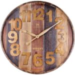 Justaminute - Orologio da parete in legno diametro 60cm