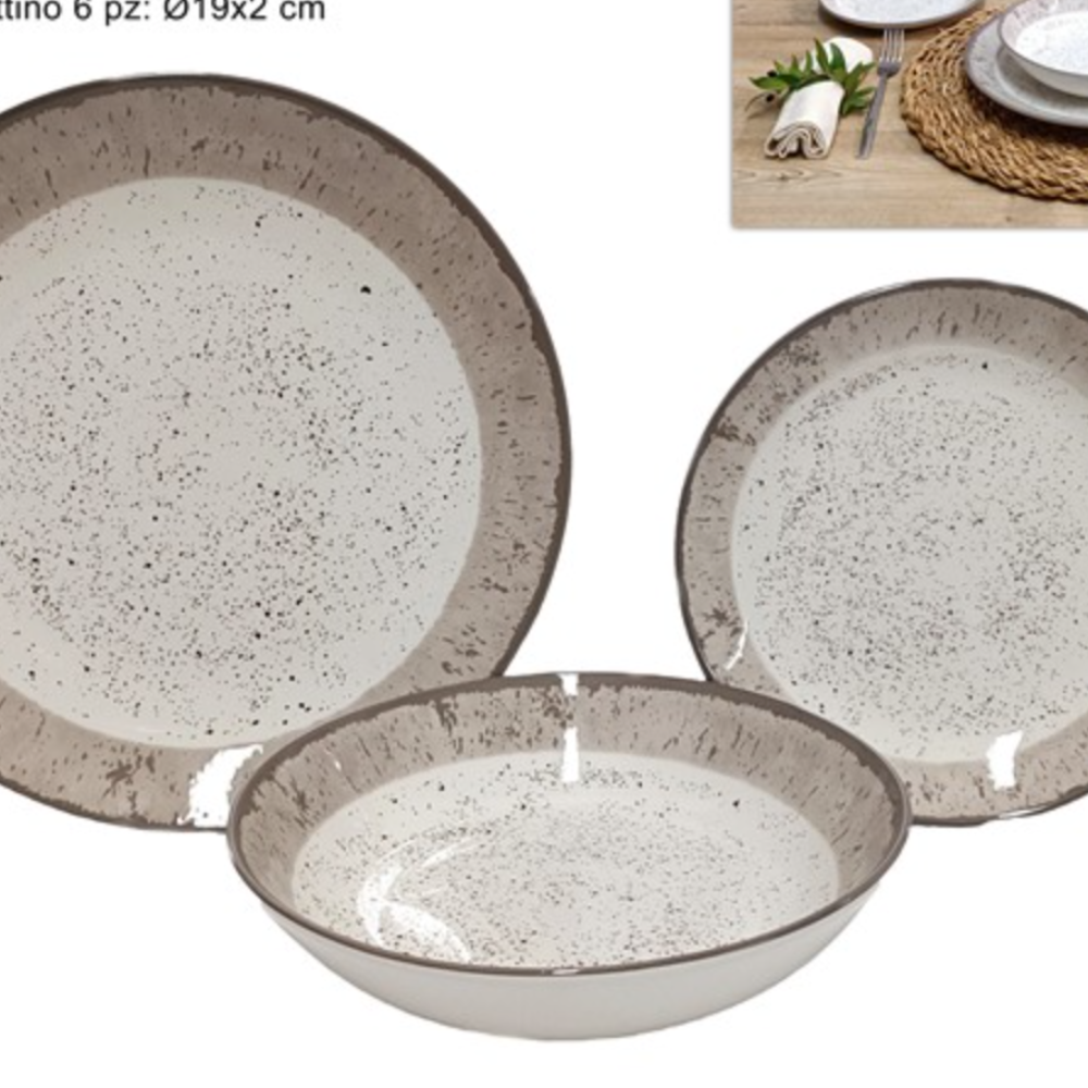ProgettofotoEcommerce_19 Due Esse - Servizi piatti porcellana tortora - immagine 1