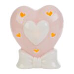 Le Stelle - Cuore Porcellana Led Rosa 8x6x10cm