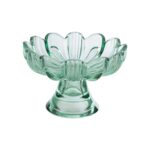 Le Stelle - Fiore Alzatina Vetro Menta 14x14xh. 9,5cm