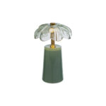 Le Stelle - Lampada Vetro Fiore Menta 11x11xh. 18cm - immagine 2