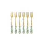 Le Stelle - Set 6 PZ Forchettine decorazione Verde 15 cm