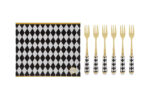 Le Stelle - Set 6 Pz Forchettine dec. Scacchi 15cm