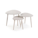 Versa - Set 3 Tavolini Ausiliari Bianchi