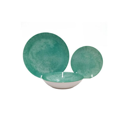 Welk Home - Servizio piatti in porcellana 18 pezzi verde chiaro