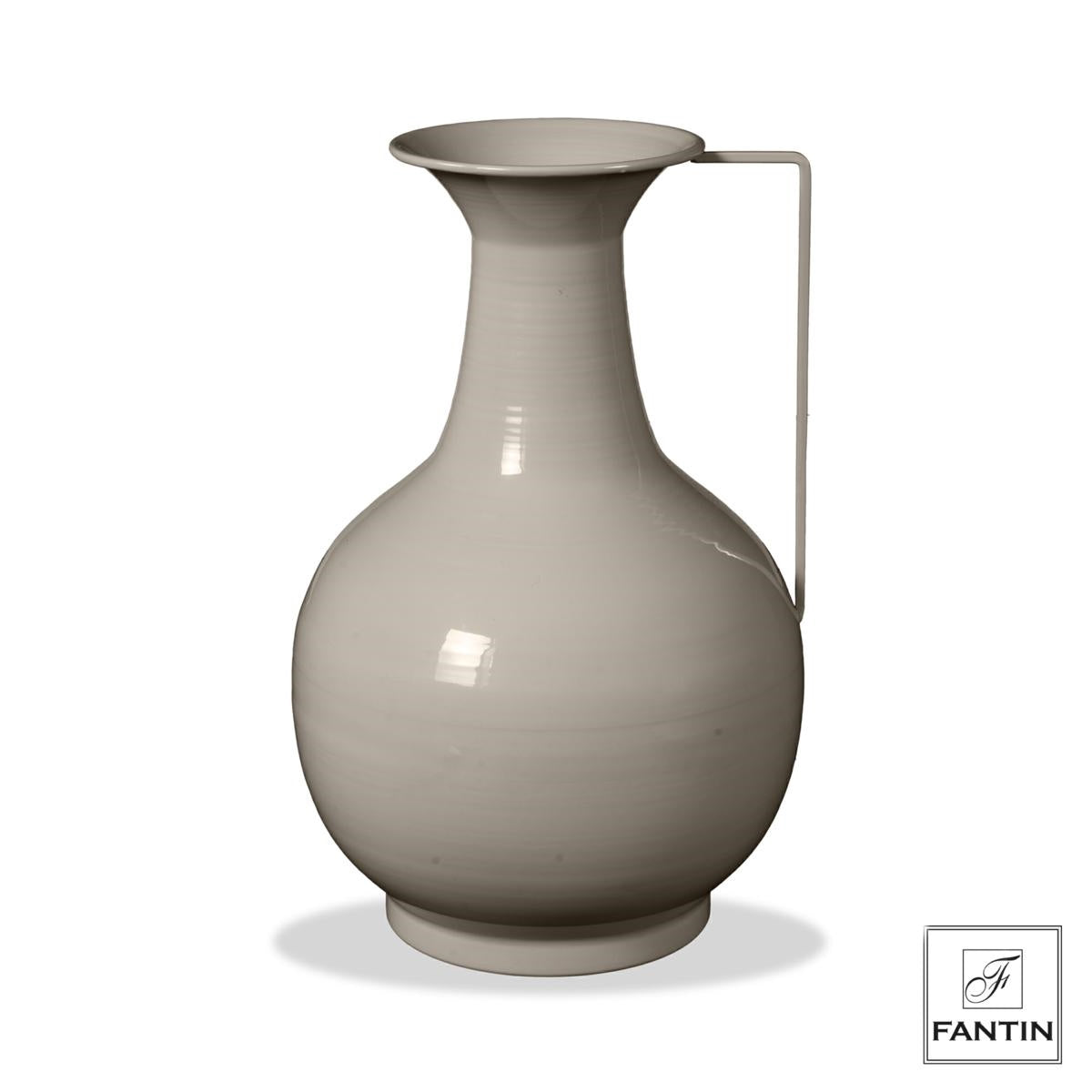 vasofantin Fantin Argenti - Vaso metallo goccia tortora - immagine 1